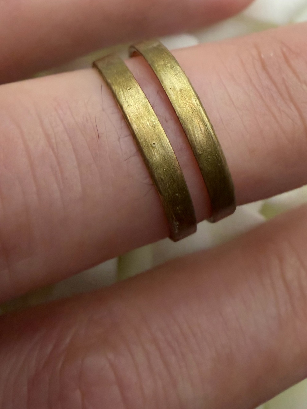Gold Tone Double toe ring Band Minimalist Ring - Women Jewelry